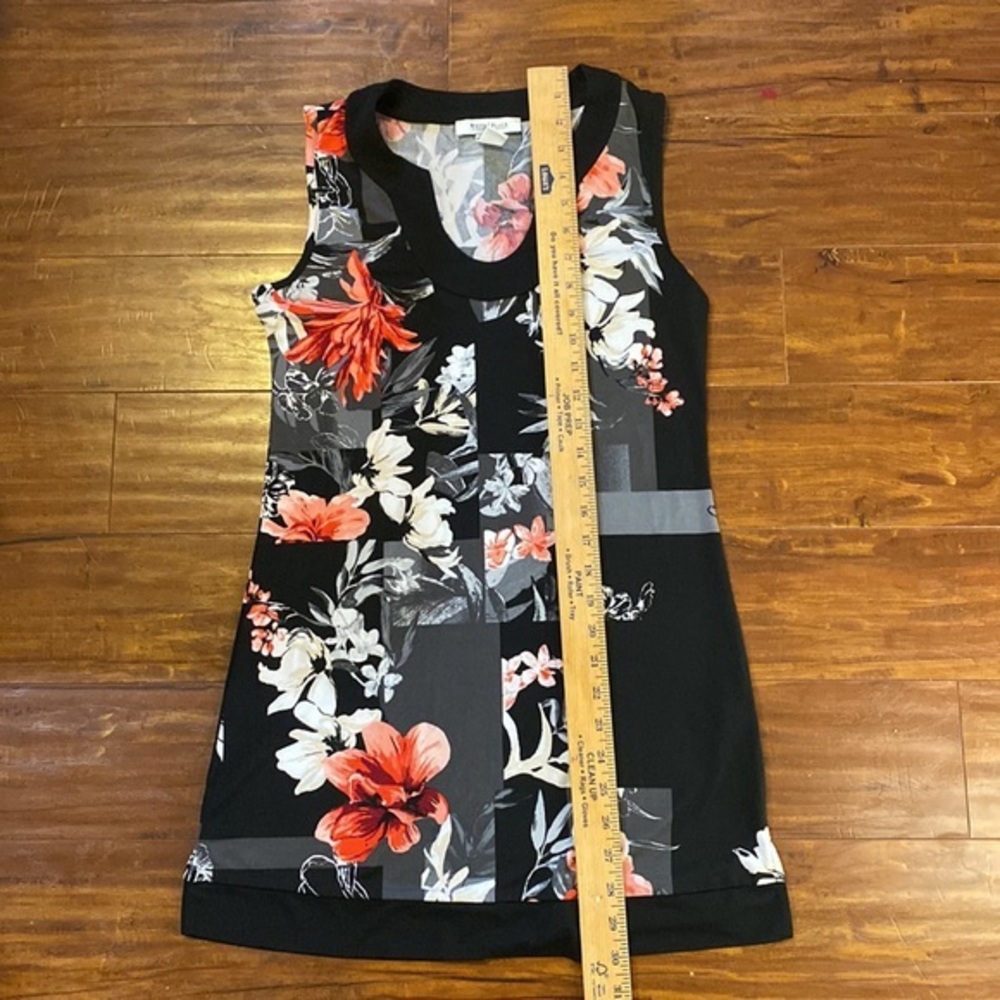 WHBM White House Black Market Floral Tunic Top Mini Dress Tropical XS - Picture 6 of 7